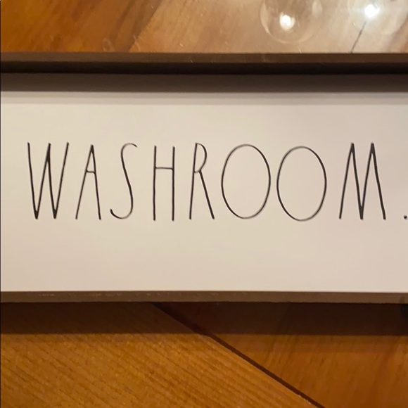 NWT Rae Dunn Washroom sign - Picture 5 of 5